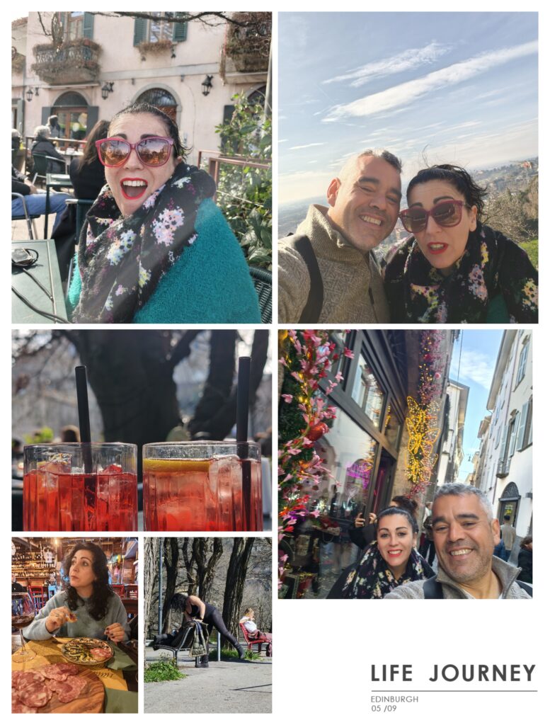 Pareja en relación a distancia durante reencuentro en viaje a Italia febrero 2026